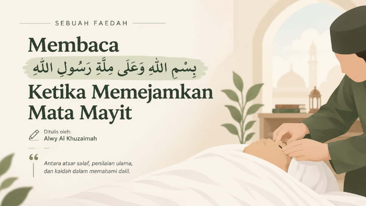 MEMBACA بِسْمِ اللهِ وَعَلَى مِلَّةِ رَسُولِ اللهِ KETIKA MEMEJAMKAN MATA MAYIT