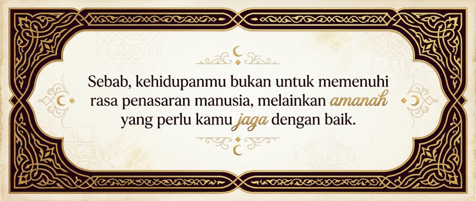 Kehidupan mu bukan untuk konsumsi publik